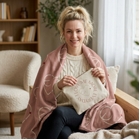 I love me more everyday Travel Blanket with Pouch — Portable Cozy Throw for Flights & Road Trips