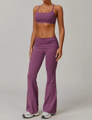 Person wearing a purple athletic outfit